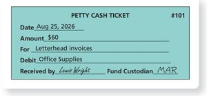 Sample petty cash ticket