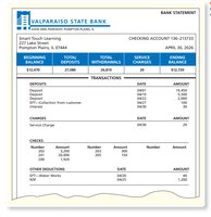 Sample bank statement