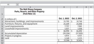 The Walt Disney Corporation’s Reporting of Parks, Resorts, and Other Property, Net