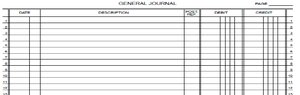 General Journal format