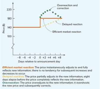 Stock price adjustments in efficient and inefficient markets