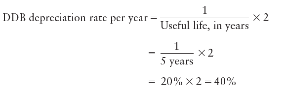 DDB depreciation rate calculation