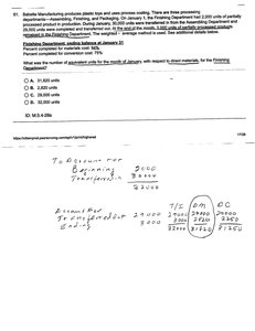 Equivalent units calculation handwritten notes