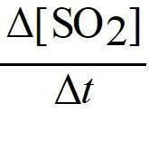 Delta[SO2] over Delta t
