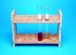 Test tubes showing color change in equilibrium system