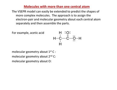 Acetic acid Lewis structure with central atoms