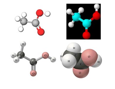 3D models of acetic acid