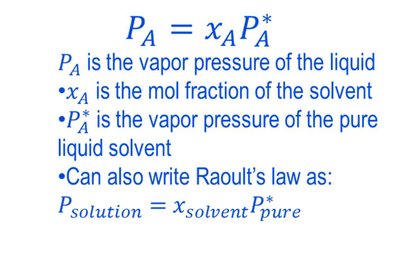Raoult's law for solvent