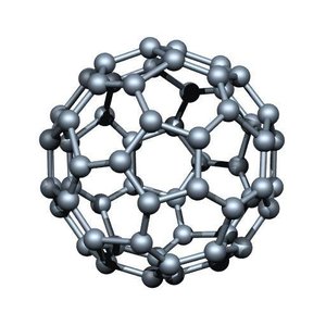 Molecular structure of C60 (Buckminsterfullerene)