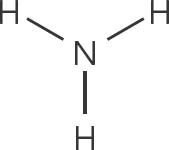 Ammonia structural formula