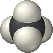 Methane structural formula