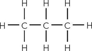Methane space-filling model