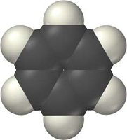 Benzene space-filling model