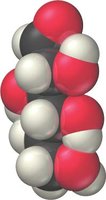 Glucose space-filling model