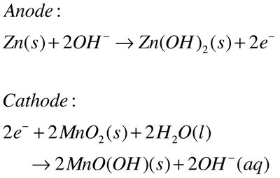 Alkaline dry cell battery diagram