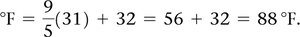 Temperature conversion equation