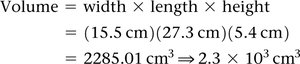 Volume calculation with significant figures