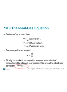 Avogadro's Law mathematical relationship