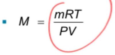 Molar mass formula