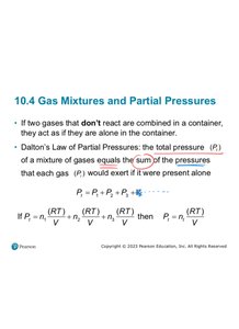 Dalton's Law of Partial Pressures