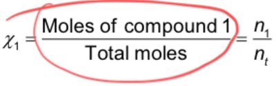 Mole fraction formula