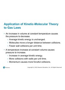 Application of kinetic-molecular theory to gas laws