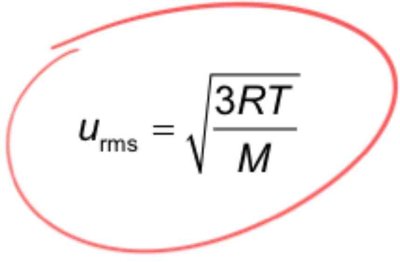 Root-mean-square speed formula