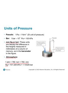 Units of pressure and barometer