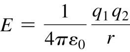 Coulomb's law equation
