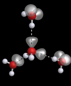 Hydrogen bonding in ice