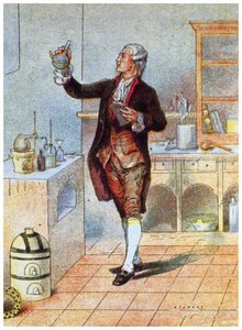 Antoine Lavoisier in his laboratory