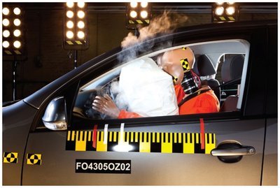 Airbag deploying due to decomposition reaction