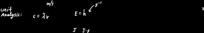unit analysis and c = λν