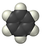 Benzene space-filling model