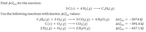 Hess's Law reactions and ΔG values