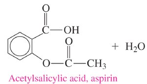 Structure of aspirin (acetylsalicylic acid)