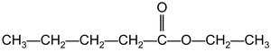 Structure of ethyl pentanoate