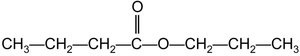 Structure of propyl butyrate