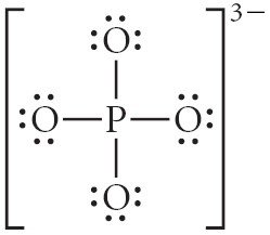 Lewis structure for PO4^3-