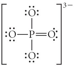 Resonance Lewis structure for PO4^3-