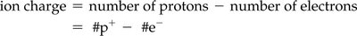 Equation for ion charge calculation