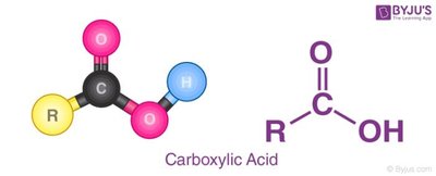 Carboxylic acid structure, a common class of weak acids