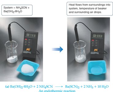 Endothermic reaction example