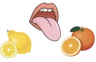 Taste of acids: lemons and oranges are sour