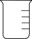 Three beakers labeled Solution A, B, C with different volumes