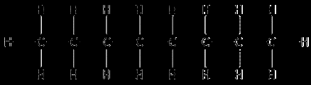 Structure of heptane