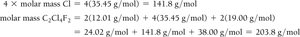 Calculation of mass percent composition