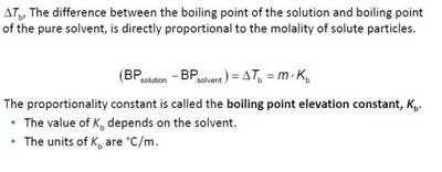 Boiling point elevation formula