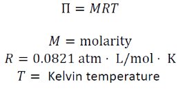 Osmotic pressure calculation for hemoglobin