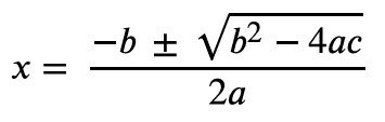 Quadratic formula